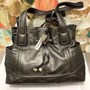 New Tignanello Leather 2 compartments Large Hand Bag
